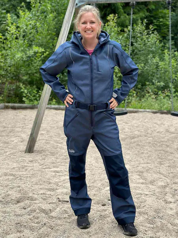 Bever Softshelldress Denim Blå Dame