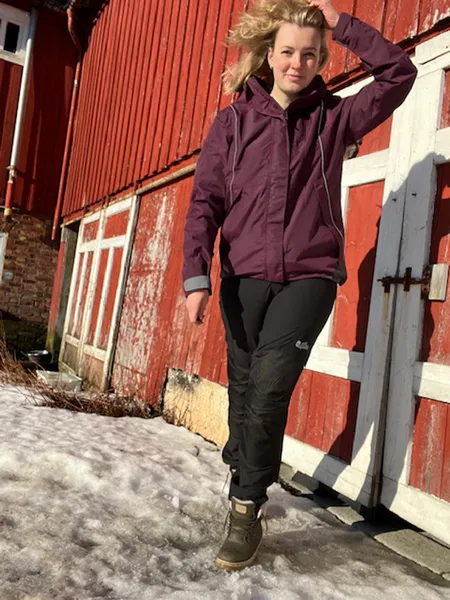Hovedbilde Hoppin Allværsjakke Aubergine Dame 