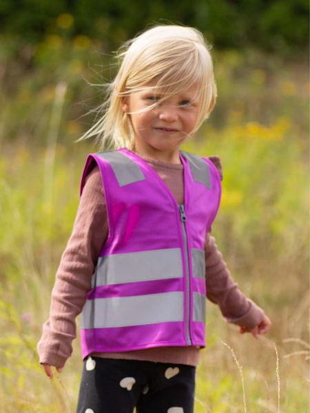 Hovedbilde Hoppin Refleksvest Lilla Neon - Barn - på lager aug 25