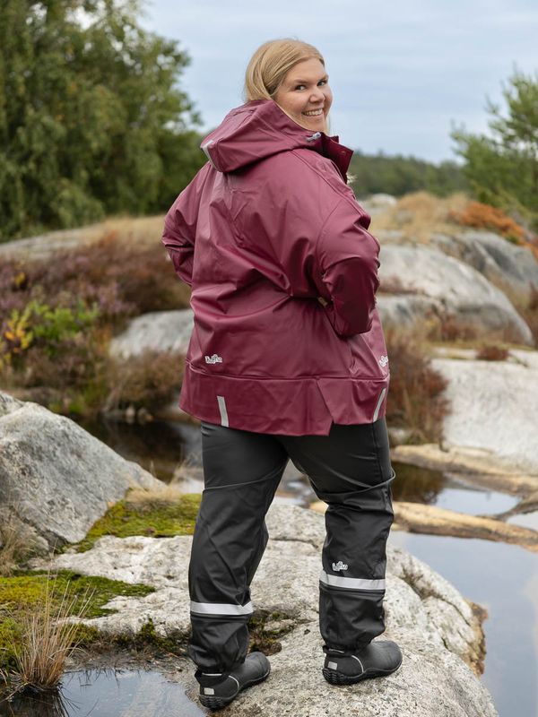 Regnponcho og Bukse Rododendron/Svart Dame Kort - Pakketilbud