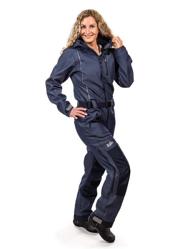 Bever Softshelldress Denim Blå Dame