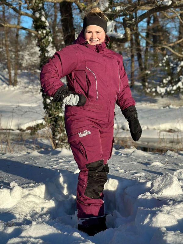 Hoppindressen Kort Bringebær Dame