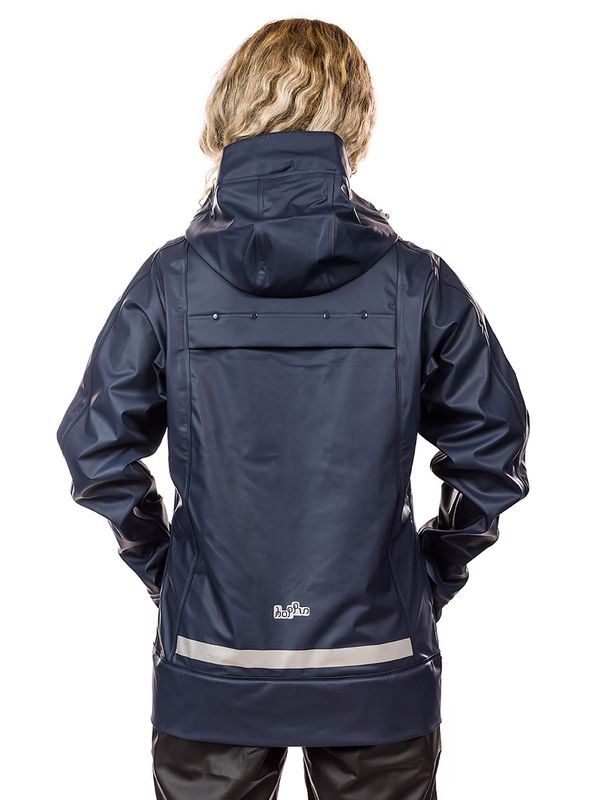 Robust PU Regnjakke Marine Dame